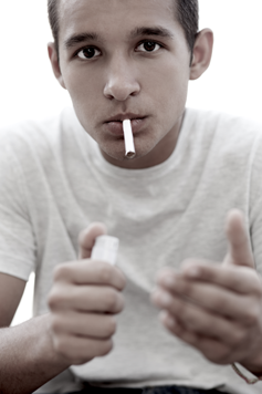 Young guy with joint