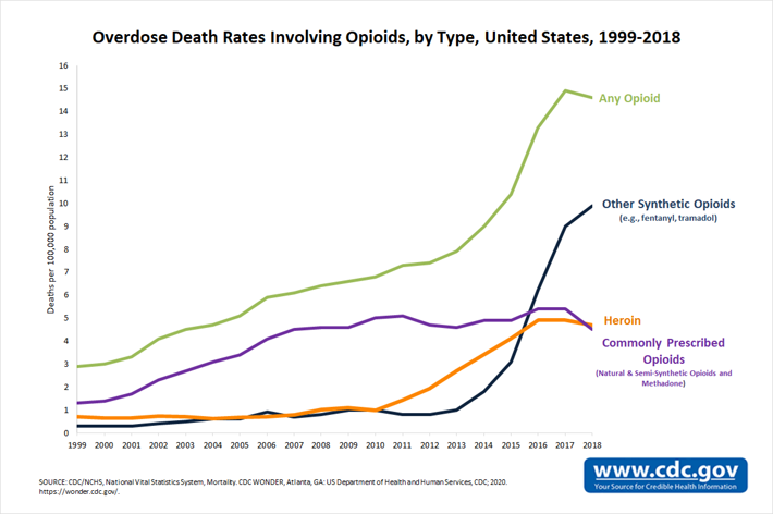 Opioid Deaths by type